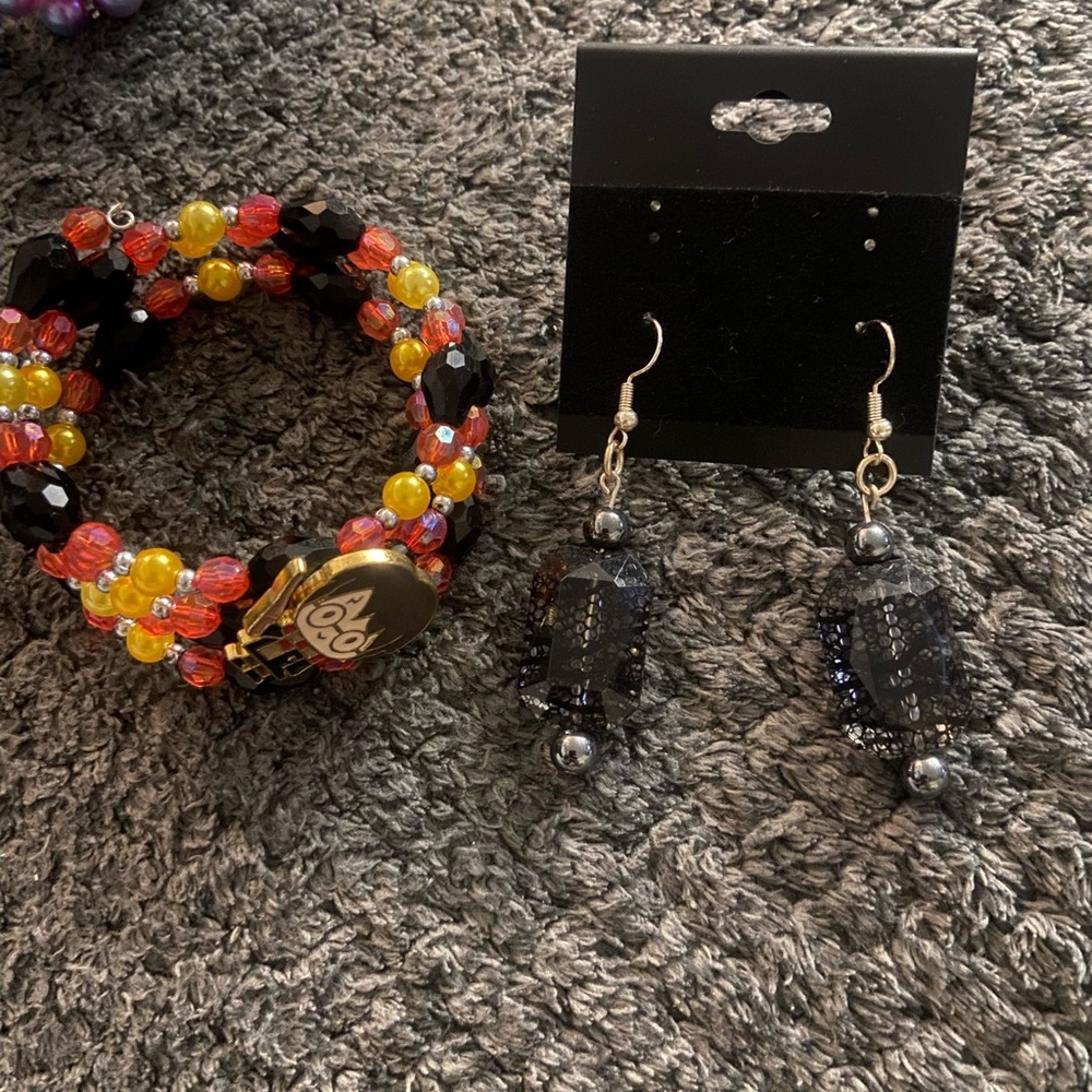 Handcrafted Harry Potter bracelet and earrings set handcrafted